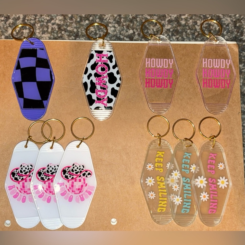 Hotel Resin Key Keychains